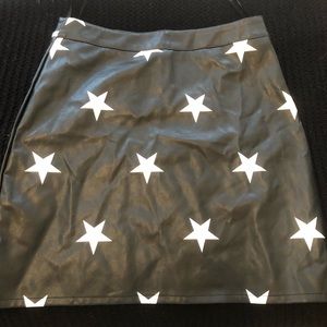 Nasty gal leather star skirt